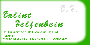 balint helfenbein business card