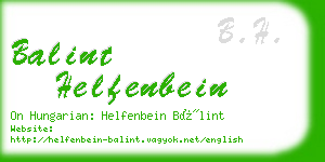 balint helfenbein business card